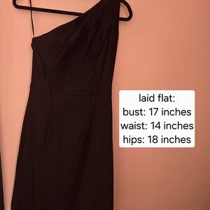 Elle Rebel One Shoulder Black Midi Dress With Attached Sash